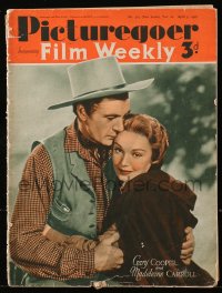 5f0608 PICTUREGOER English magazine April 5, 1941 Gary Cooper & Madeleine Carroll on the cover!