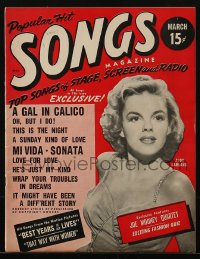 5f0882 POPULAR HIT SONGS magazine March 1947 Judy Garland on the cover, great images & information!