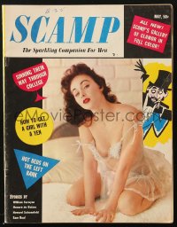 5f0904 SCAMP vol 1 no 1 magazine 1957 sinning their way through college, Marla English in negligee!