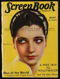 5f0911 SCREEN BOOK magazine May 1931 great art of beautiful Kay Francis by Jose Recoder!
