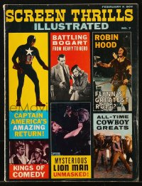 5f1253 SCREEN THRILLS ILLUSTRATED magazine February 1964 Captain America, Bogart, Robin Hood & more!