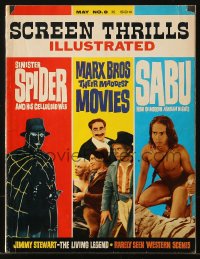 5f1254 SCREEN THRILLS ILLUSTRATED magazine May 1964 the Sinister Spider, Marx Bros movies & Sabu!