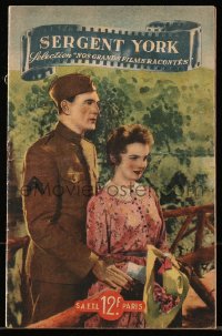 5f0555 SERGEANT YORK French magazine 1941 great images of soldier Gary Cooper & Joan Leslie!