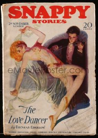 5f0937 SNAPPY STORIES magazine November 2, 1924 great cover art of The Love Dancer!
