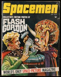 5f0946 SPACEMEN #4 magazine July 1962 Flash Gordon cover art by Basil Gogos, collector's edition!
