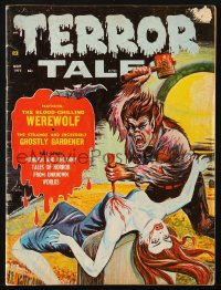 5f0966 TERROR TALES magazine November 1971 gruesome werewolf vs vampire cover art!