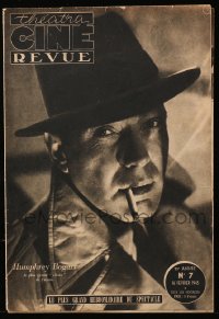 5f0524 THEATRA CINE REVUE Belgian magazine Feb 16, 1945 great cover portrait of Humphrey Bogart!