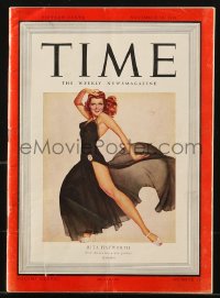 5f0977 TIME magazine November 10, 1941 George Petty cover art of sexy Rita Hayworth, great articles!