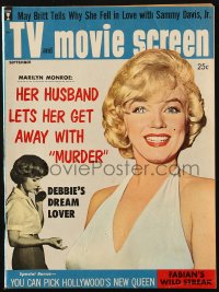 5f0986 TV & MOVIE SCREEN magazine Sep 1960 Marilyn Monroe's husband let her get away with murder!