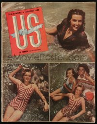 5f0991 U.S. CAMERA magazine August 1945 super young Jane Russell shown twice on the cover!