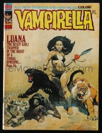 5f0993 VAMPIRELLA #31 magazine March 1974 great Frank Frazetta cover art of Luana The Beast Girl!
