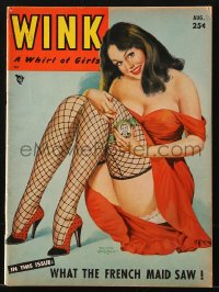 5f1000 WINK magazine August 1952 sexy cover art by Peter Driben + great images & articles inside!