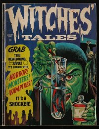 5f1005 WITCHES' TALES magazine August 1970 filled with great monster images & comic strips!