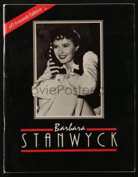 5f0347 BARBARA STANWYCK souvenir program book 1987 AFI tribute to the top leading lady!