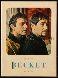 5f0348 BECKET souvenir program book 1964 Richard Burton, Peter O'Toole, John Gielgud, great images!