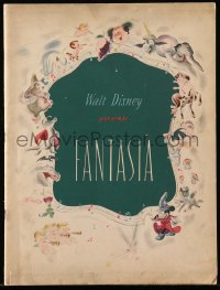 5f0381 FANTASIA roadshow souvenir program book 1940 Mickey Mouse, Disney musical cartoon classic!