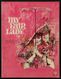 5f0433 MY FAIR LADY softcover souvenir program book 1964 Audrey Hepburn & Rex Harrison, Bob Peak art!