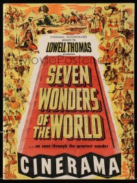 5f0456 SEVEN WONDERS OF THE WORLD Cinerama souvenir program book 1956 famous landmarks in Cinerama!