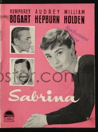5f0305 SABRINA Danish program 1955 Audrey Hepburn, Humphrey Bogart, William Holden, Wilder, different