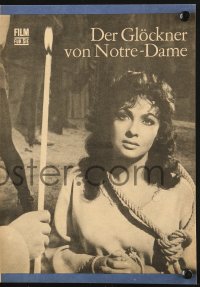 5f0154 HUNCHBACK OF NOTRE DAME East German program 1972 Gina Lollobrigida, Anthony Quinn, different!