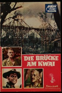 5f0111 BRIDGE ON THE RIVER KWAI German program 1958 Holden, Guinness, David Lean, different!