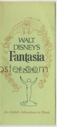 5f0038 FANTASIA program R1970s Disney cartoon classic, an artist's adventure in music!!