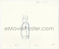5g0190 KING OF THE HILL animation art 2000s cartoon pencil drawing of Hank's profile!