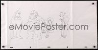 5g0178 SIMPSONS 11x22 animation art 2000s cartoon pencil drawing of Lisa, Comic Book Guy & others!