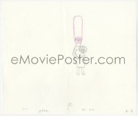 5g0174 SIMPSONS animation art 2000s cartoon pencil drawing of Marge with Maggie on her lap!