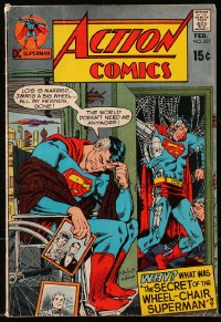 5g0567 ACTION COMICS #397 comic book February 1971 what was The Secret of the Wheel-Chair Superman!