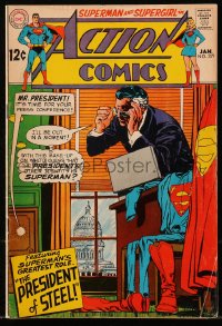 5g0565 ACTION COMICS #371 comic book January 1969 Superman's greatest role, The President of Steel!