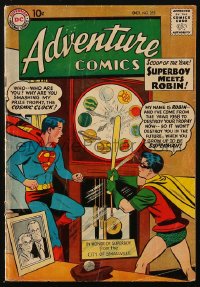 5g0570 ADVENTURE COMICS #253 comic book October 1958 Superboy Meets Robin, scoop of the year!