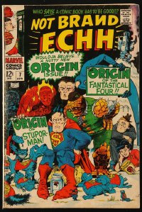 5g0512 NOT BRAND ECHH #7 comic book April 1968 Fantastical Four, Stupor-Man, Marie Severin art!