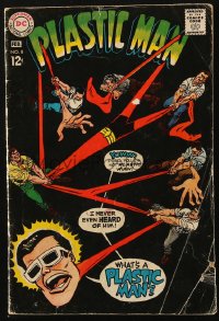 5g0518 PLASTIC MAN #8 comic book February 1968 the elastic superhero created by Jack Cole!