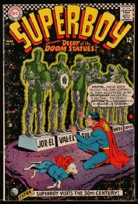 5g0543 SUPERBOY #136 comic book March 1967 Decoy of the Doom Statues in the 50th century!