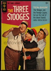 5g0630 THREE STOOGES #27 comic book March 1966 Larry, Moe & Curly-Joe in the Foreign Legion!