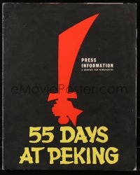 5g1036 55 DAYS AT PEKING English pressbook 1963 Charlton Heston, Ava Gardner, Niven, Nicholas Ray!