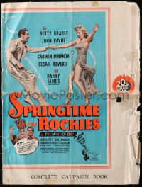 5g1064 SPRINGTIME IN THE ROCKIES English pressbook 1942 Betty Grable, Carmen Miranda, Payne, Romero!