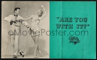 5g0235 ARE YOU WITH IT English promo brochure 1948 Donald O'Connor dancing with sexy Olga San Juan!