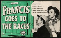 5g0244 FRANCIS GOES TO THE RACES English promo brochure 1951 Donald O'Connor, Laurie & talking mule!