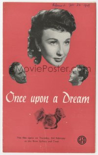 5g0266 ONCE UPON A DREAM English promo brochure 1949 Googie Withers thinks her dream really happened!