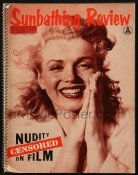 5g0061 SUNBATHING REVIEW softcover book 1958 great images of nudity censored on film!