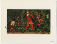 5g0005 INCREDIBLES 11x14 color litho print 2004 Disney/Pixar animated sci-fi superhero family!