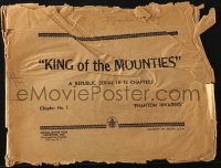 5g0048 KING OF THE MOUNTIES chapter 1 lobby card bag 1942 WWII RCMP serial, Phantom Invaders!