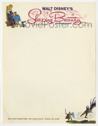 5g0106 SLEEPING BEAUTY 9x11 letterhead R1970 Walt Disney cartoon fairy tale fantasy classic!