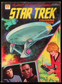 5g0017 STAR TREK coloring book 1978 Planet Ecnal's Dilemma, Spock & Kirk save the planet!
