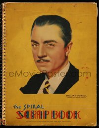 5g0026 WILLIAM POWELL spiral-bound scrapbook 1930s great image of the MGM star on both covers!
