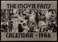 5g0133 MOVIE FAN'S CALENDAR 1986 calendar 1986 each month has a different classic movie scene!