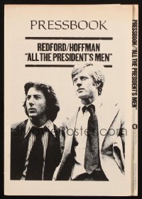 5g0644 ALL THE PRESIDENT'S MEN pressbook 1976 Dustin Hoffman & Robert Redford as Woodward & Bernstein