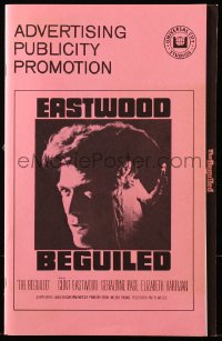 5g0657 BEGUILED pressbook 1971 Clint Eastwood & Geraldine Page, directed by Don Siegel!
